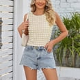 thumbnail image 6 of Women's Sleeveless Tank Tops, Casual Loose Fit T Shirts Solid Color Tunic Crew Neck Summer Shirts Tee,S-XL, 6 of 6