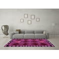 thumbnail image 3 of Ahgly Company Indoor Round Abstract Pink Modern Area Rugs, 6' Round, 3 of 4