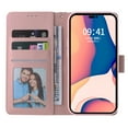 thumbnail image 6 of Compatible with iPhone 15 Pro Max Wallet Case, Marble Pattern PU Leather Flip Cover with Card Holder Kickstand, Shockproof Protective Phone Case for iPhone 15 Pro Max, Rosegold, 6 of 8
