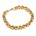 thumbnail image 4 of Brazalete de acero inoxidable Sunnimix Pulsera de cadena de eslabones cubanos oro, 4 of 8