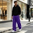thumbnail image 6 of Evdexr Baggy Sweatpants Mens Wide Leg Drawstring Joggers 2026 Breathable Outdoor Back To School Slacks Open Bottom Elastic Vintage Pants with Pockets M, 6 of 6
