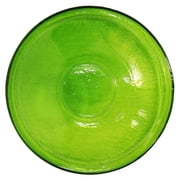 Achla Designs 14 In Crackle Glass Bowl and Birdbath Decoration, Fern Green