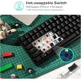 thumbnail image 4 of RK ROYAL KLUDGE RK84 Wireless Bluetooth/2.4Ghz 75% RGB Mechanical Gaming Keyboard, Three Modes Connectable Keyboard with Hot-Swappable Tactile Brown Switch- Black, 4 of 8