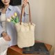 thumbnail image 5 of Bolso Playa Hombro Tejido Verano para Mujeres (beige), 5 of 8