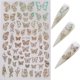 thumbnail image 4 of Pegatinas de mariposa para decoración de uñas, diseños de uñas de mariposa láser, 3D, mariposas doradas y plateadas, hojas adhesivas para decoración de uñas (8 unidades), 4 of 5