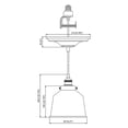 thumbnail image 2 of Instant Pendant Recessed Light Conversion Kit Rustic Iron Metal Dome Shade, 2 of 3