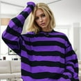 thumbnail image 2 of Long Sleeve Shirts for Women Scrubs Women Fall And Winter Crewneck Sweatshirts Pullover Tops Long Sleeve Shirts Loose Fit Tops Z0B-Purple, XXXL, 2 of 6