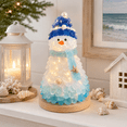thumbnail image 2 of Sea Glass 3D Art Kit, DIY Snowman Mosaic Craft for Christmas Tabletop Home Decor, 8 in Seasonal Craft Project for Adults, 2 of 4