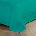 thumbnail image 2 of BedDecor 100% Egyptian Cotton 400TC 1Pcs Turquoise Blue Twin-Xl Size Flat Sheet Stripe Pattern, 2 of 4