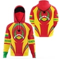 thumbnail image 4 of Sudadera con capucha informal con estampado de la bandera de Guinea-Bissau, país africano, ropa de calle para vacaciones, chándal, 4 of 5