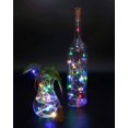 thumbnail image 4 of Paquete de 12 Luces para botellas JanHm corcho para botellas de vino 2 m 20 luces LED de alambre de cobre multicolor, 4 of 5