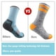 thumbnail image 4 of Calcetines de senderismo FEIDEER para mujer, paquete de 5 calcetines redondos con amortiguación absorbente, 4 of 6
