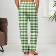 thumbnail image 4 of BOOMNY Mens Pajama Pants Wide Leg Pajamas Pants for Men Plaid Soft Pj Bottoms Pant With Pockets Cozy Homewear Loungewear, 4 of 6