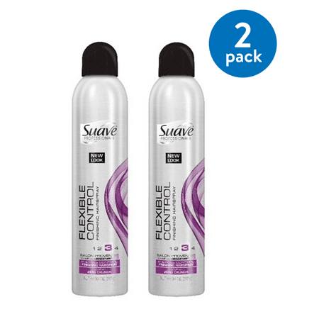 - (2 pack) Suave Professionals Flexible Control Finishing Hair Spray, 9.4 oz