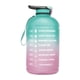thumbnail image 2 of Wosthever Botella de agua motivacional de 3,78 L con marcador de tiempo, jarra de plástico reutilizable, contenedor de almacenamiento de Ropa Deportiva, Zapatos Verde Púrpura, 2 of 6