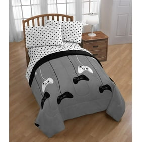 Trend Collector Novelty Gamer Videogame Basic Weave 3 Pieces Bedding Sets, With Comforter Flat Sheet Fitted Sheet Pillow Case