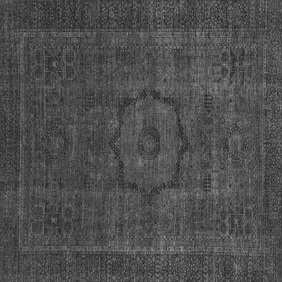 Ahgly Company Indoor Square Abstract Gray Modern Area Rugs, 6' Square