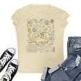thumbnail image 4 of T Shirts For Women Fashion Tees Tops Oversized Loose Short Sleeve Summer Graphic Loose Fit 2025 Fall Clothes, 4 of 4