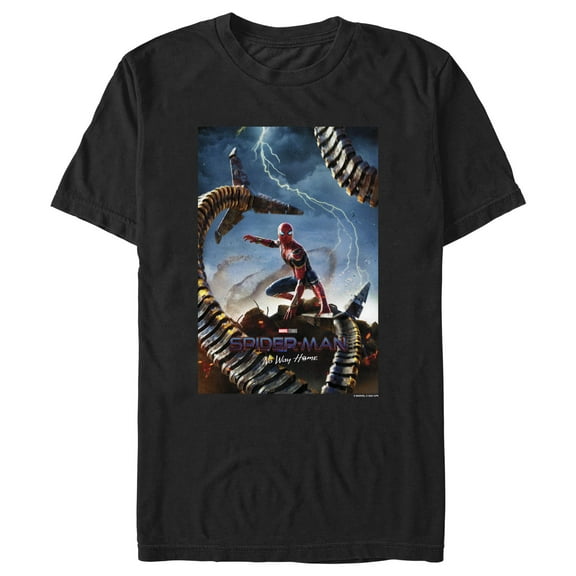 Men's Marvel Spider-Man: No Way Home Movie Poster Graphic Tee Black X Large