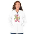 thumbnail image 4 of Hope Pink Ribbon Heart Breast Cancer Zip Hoodie Sweatshirt Women Brisco Brands S, 4 of 6