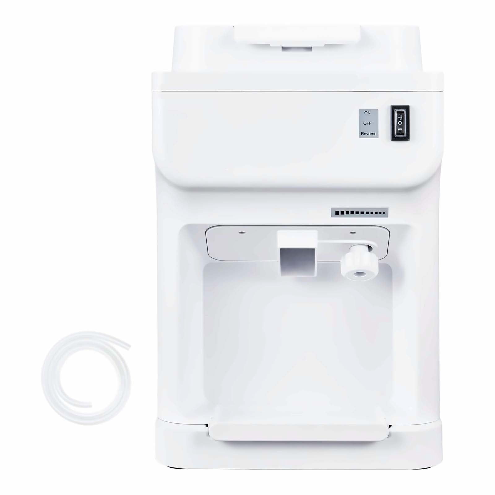 Commercial Ice Shaver 220LBS/H Electric Snow Cone Maker, Ice Crusher Machine, Adjustable Fineness, Large Capacity, White