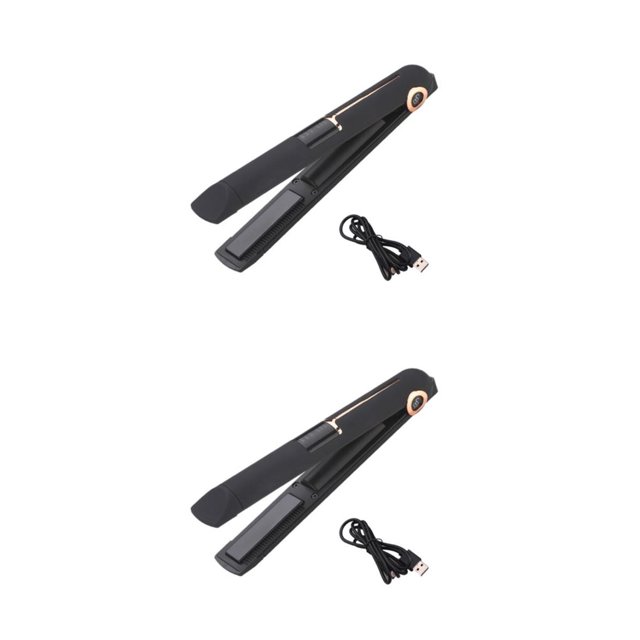 Vogacara Rodillo para el cabello Mini alisador Rizador inalámbrico Herramienta de peluquería Recargable de larga duración Operación simple 2 Type1 NO1