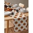 thumbnail image 6 of Leopard Pumpkin Fall Table Runner 36 Inches, Thanksgiving Sunflower Botanical Beige Bed Runner Dresser Scarves Tabletop for Indoor Outdoor Parties/Ceremony/Banquet, 13"x 36", 6 of 8