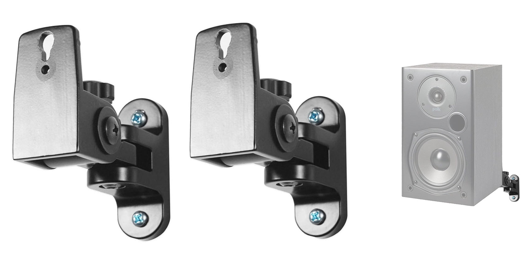 Pair Hidden Wall Mount Swivel Brackets For Polk Audio T15