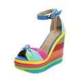 thumbnail image 3 of Mostsola Womens Sandals Platform Wedges Heels Trendy Casual Summer Beach Shoes Open Toe Espadrilles, 3 of 9