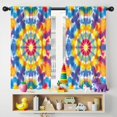 thumbnail image 5 of Blackout Kids Curtains,Colorful Rainbow Tie Dye Spiral Pattern Childrens Insulated Curtains Set Of 2,Bedroom Essentials,Toddler Room Decor 42"x54", 5 of 5