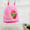 thumbnail image 3 of Berber Fleece Hanging Parrot Hammock, Warm and Soft Hanging Bed, Ideal for Pet Birds, Pink, 3 of 4