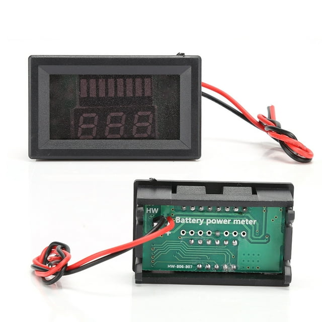 Volt Meter Tester, Portable Battery Capacity Indicator For 12V-72V Battery Car For Electromobile