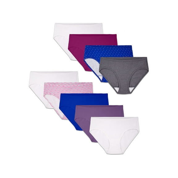 Fruit of the Loom Women's Hipster Underwear, 6 3 Bonus Pack, Sizes 5-9