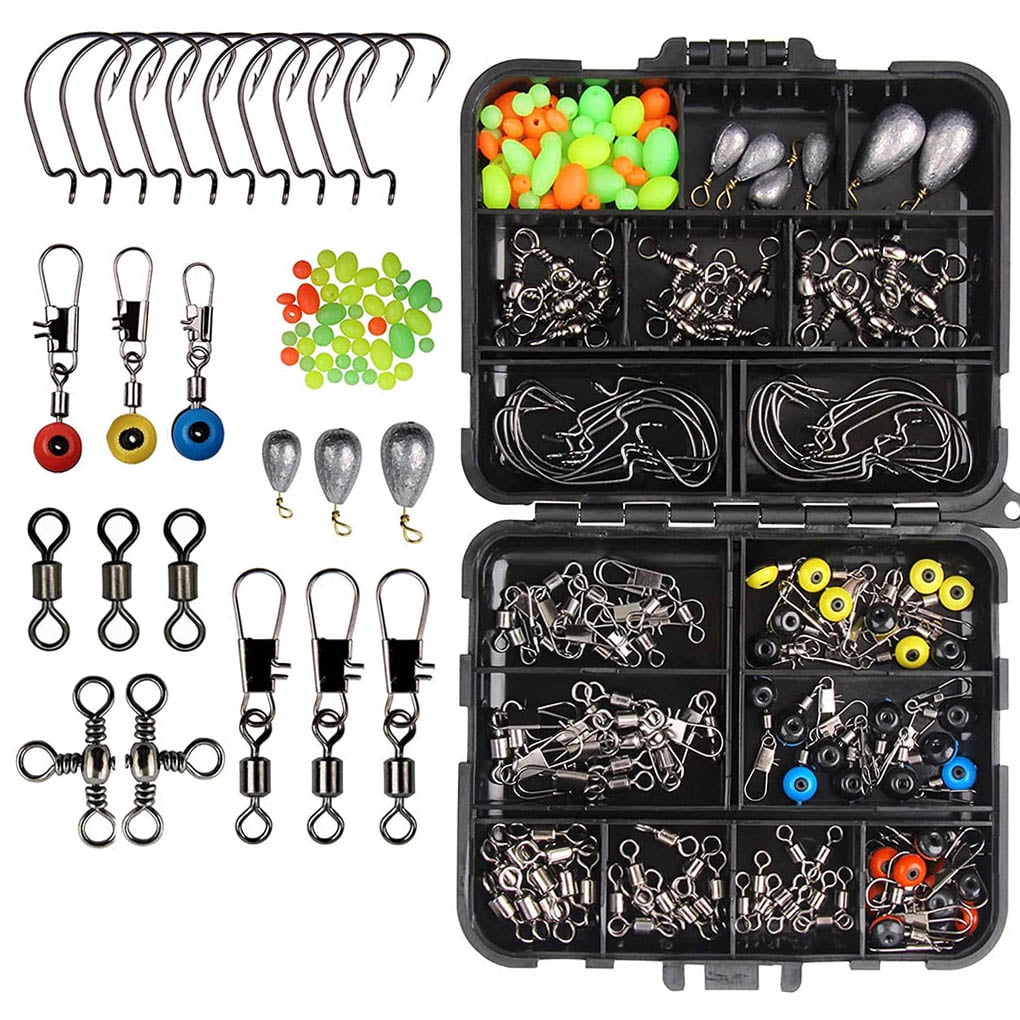 Jig Including Swivels Snaps 160pcs/box Fishing Accessories Kit With Tackle Box 