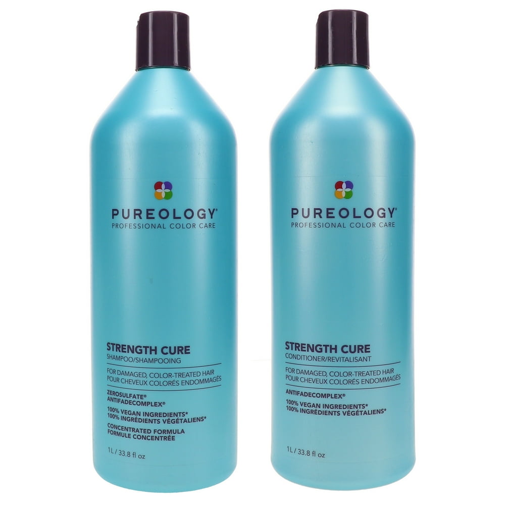 Pureology Strength Cure Shampoo 33.8 oz & Strength Cure Conditioner 33.8 oz Combo Pack Walmart