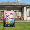 thumbnail image 3 of Amhnf Colorful Dragonflies And Flowers Garden Flag For Home Outdoor Garden Yard Decor 12x18 inch, 3 of 5
