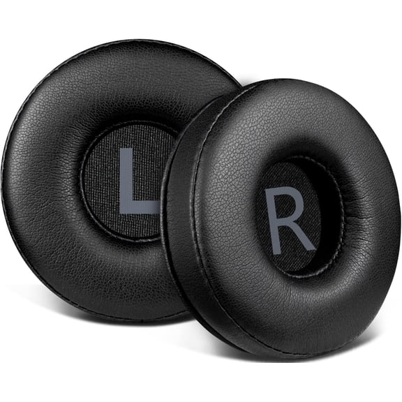SOULWIT Earpads Replacement for JBL Tune 450BT/Tune 460BT/Tune 500BT/Tune 510BT/Tune 520BT/Tune 530BT/JR 300BT/JR 310BT/E40BT/Junior 320BT, Ear Pads Cushions with Soft Protein Leather - Black
