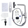 thumbnail image 7 of Wowow Pull Down Waterfall Kitchen Faucet with Soap Dispenser and 3-Mode Sprayer in Brushed Nickel for Kitchen Sink, 7 of 7