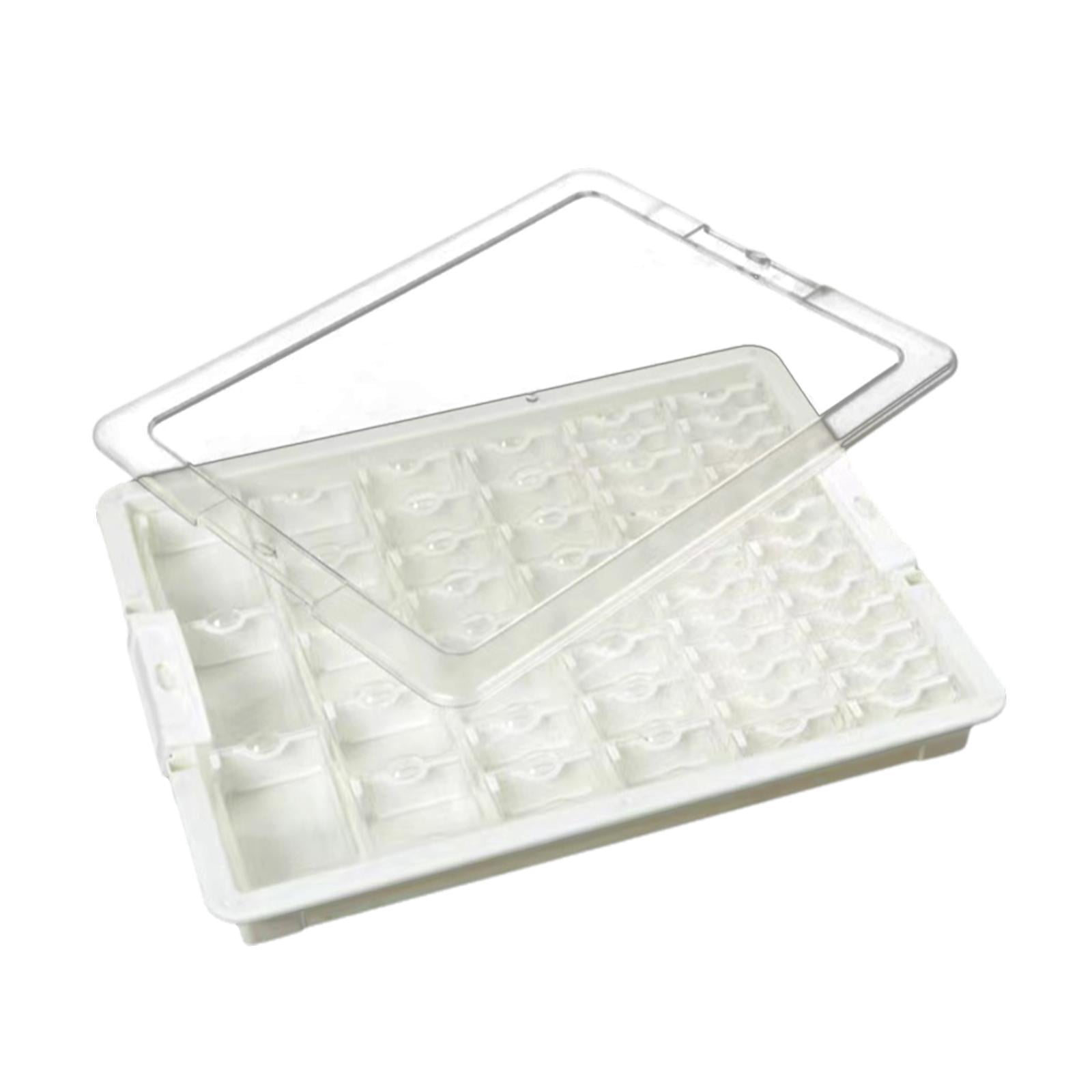 QccHieUs Bead Storage Box Bead Organizer Box with Lid Portable with Compartments Supplies 50 Grid