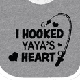 thumbnail image 4 of Inktastic I Hooked Yayas Heart with Fishing Rod Boys or Girls Baby Bib, 4 of 4