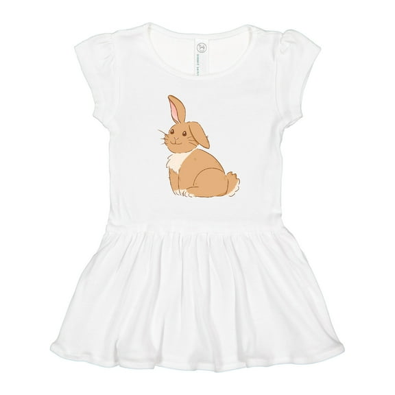 Inktastic Easter Cute Floppy Ear Brown Bunny Girls Toddler Dress