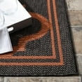 thumbnail image 5 of SAFAVIEH Machine Washable Rug Indoor/Outdoor Bermuda Collection - Bermuda Tamaya Geometric Machine Washable Indoor/Outdoor Runner Rug, Charcoal/Rust, 2' x 8', 5 of 6