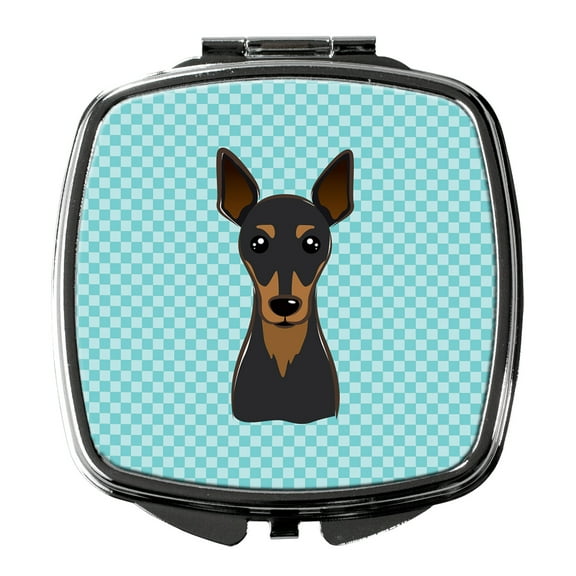 Checkerboard Blue Min Pin Compact Mirror BB1178SCM