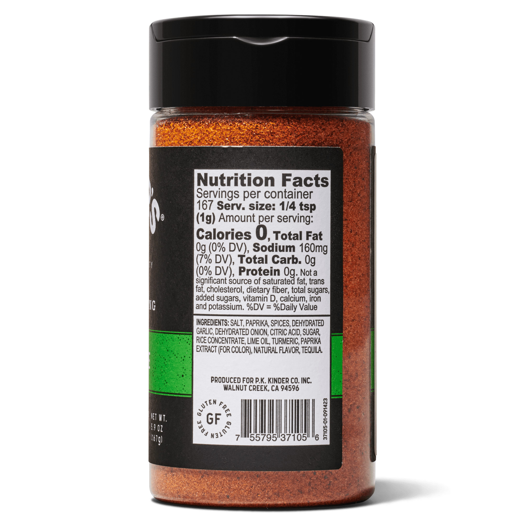 Kinder's Tequila Lime Seasoning for Grilling, 5.9 oz