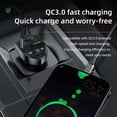 thumbnail image 2 of ZHAOCHENG Transmisor FM Bluetooth, Bluetooth V5.0 Dual USB Auto y adaptador QC3.0 compatible con disco U, 2 of 5
