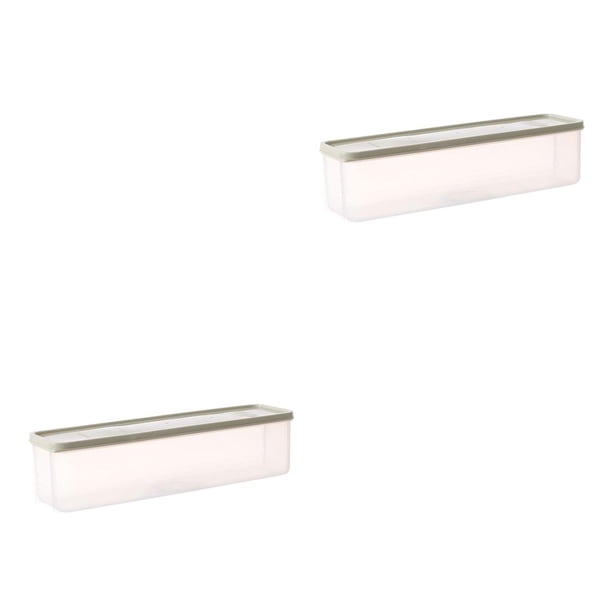 Advancent 1 caja de almacenamiento de tiras de fideos, nevera, contenedor de espaguetis, cajón, estante de comida de cocina, tarro, caja de almacenamiento Verde claro 2piezas Advancent CBP060428
