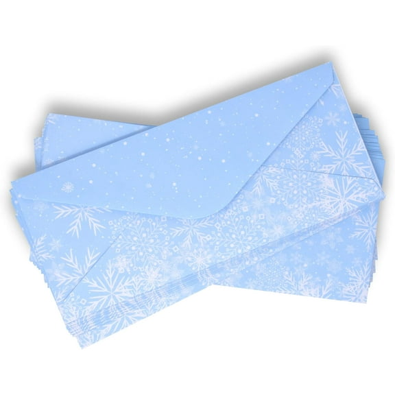 Gift Boutique 120 Pack Christmas Snowflake Envelopes