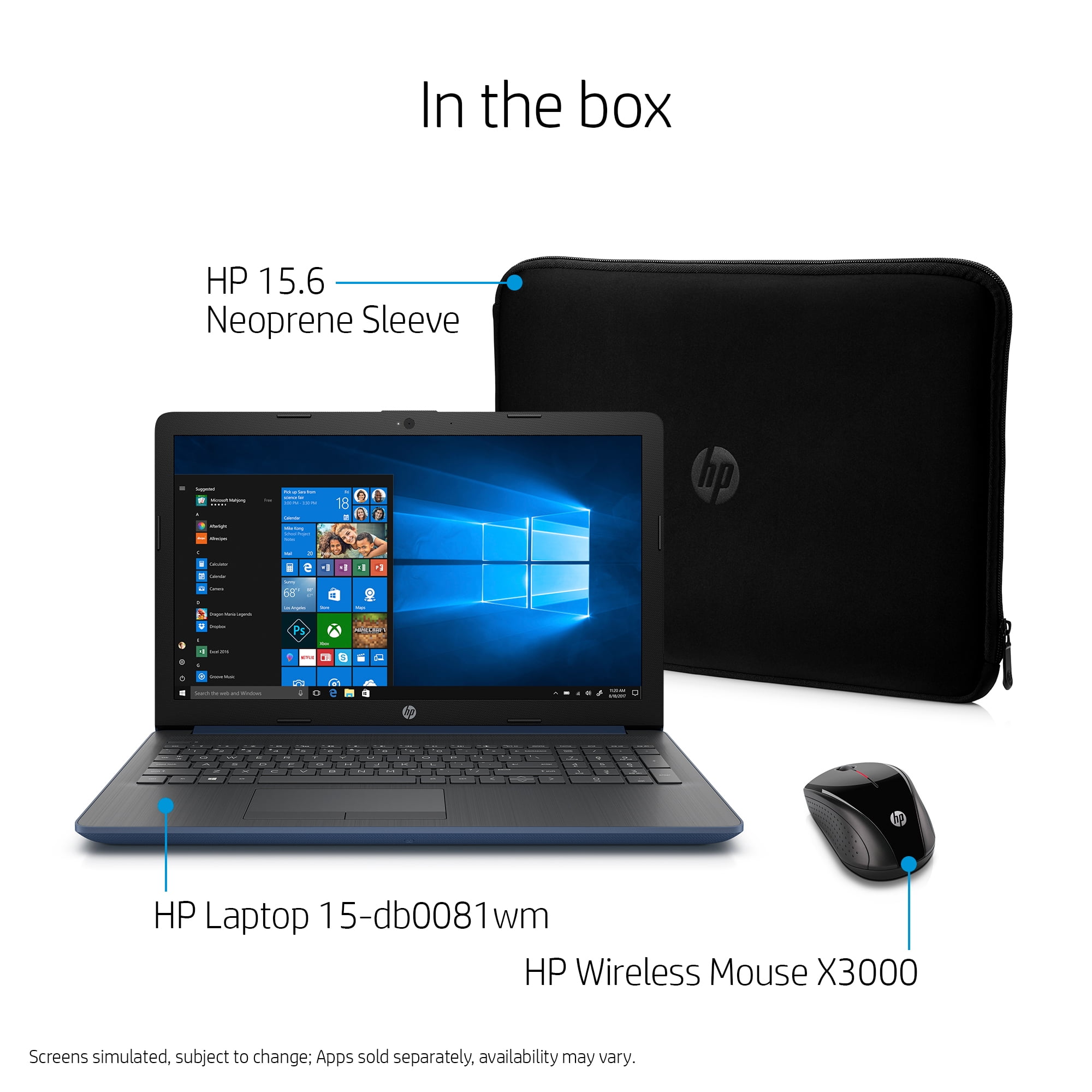 Hp 15 Laptop Bundle 15 6 Amd Dual Core E2 9000e 500gb Hdd 4gb Sdram Windows 10 Wireless Mouse X3000 Neoprene Sleeve Twilight Blue 15 Db0081wm Walmart Com Walmart Com Hp 15 Laptop Bundle 15 6 Amd Dual Core E2 9000e 500gb Hdd 4gb Sdram Windows 10 Wireless Mouse X3000 Neoprene Sleeve Twilight Blue 15 Db0081wm Walmart Com Walmart Com