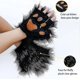 thumbnail image 5 of Faux Fur Fox Tail Cat Wolf Cosplay Costume Set Plush Mask Fluffy Paw Gloves Halloween Christmas, 5 of 5