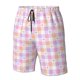 thumbnail image 4 of Fotbe Heart Buffalo Plaid Trajes de Baño Estampados para Hombre, Shorts de Verano de Secado Rápido, Ropa de Playa, Bañadores-Small, 4 of 6